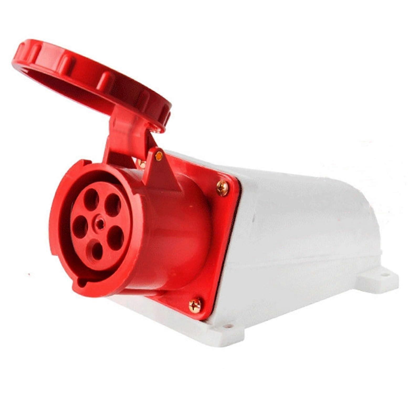 Waterproof Grey Industrial Surface Mounted Socket 5Pin 125A 380415V 3PE IP67 White And Red