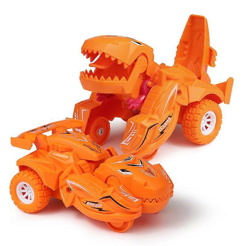 Transforming Toys Deformation Toy Inertial Sliding Dino Car Dinosaur Transform Car Toy Automatic Transformer Toy for KidsToddler