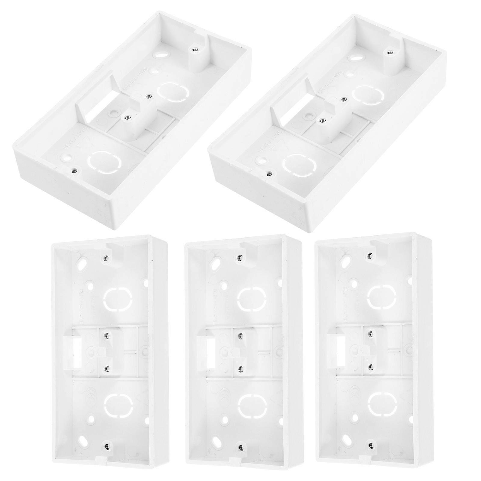 Wall Mounted Plastic Box Electrical Outlet Box for Connecting 5Pcs