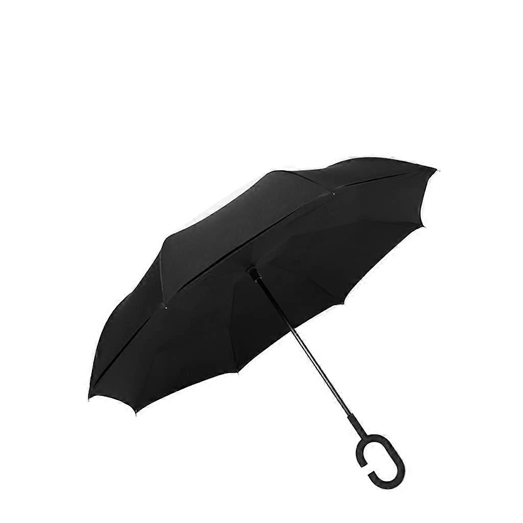 Windproof Reverse Umbrella with CShaped Handle for Car and Outdoor Use, Automatic Folding Design