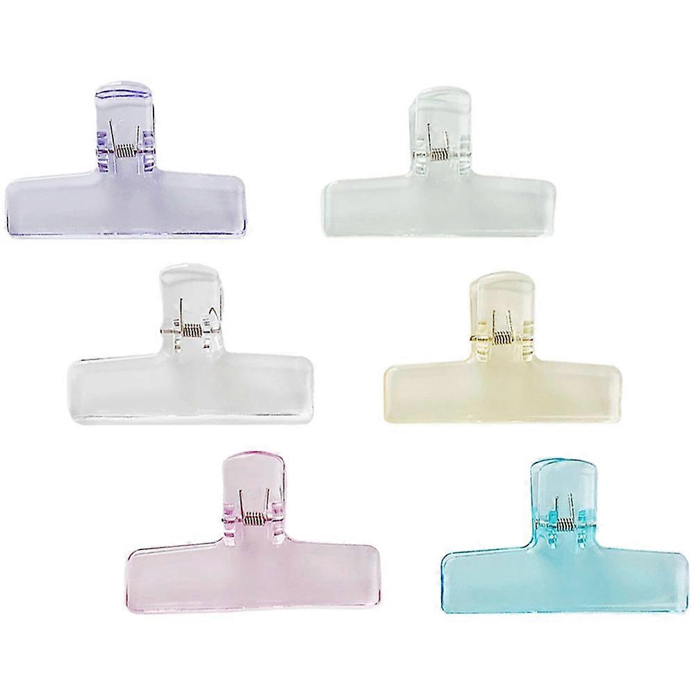 Large Binder Clips Plastic Paper Clamps for Office Use 6Pcs Set