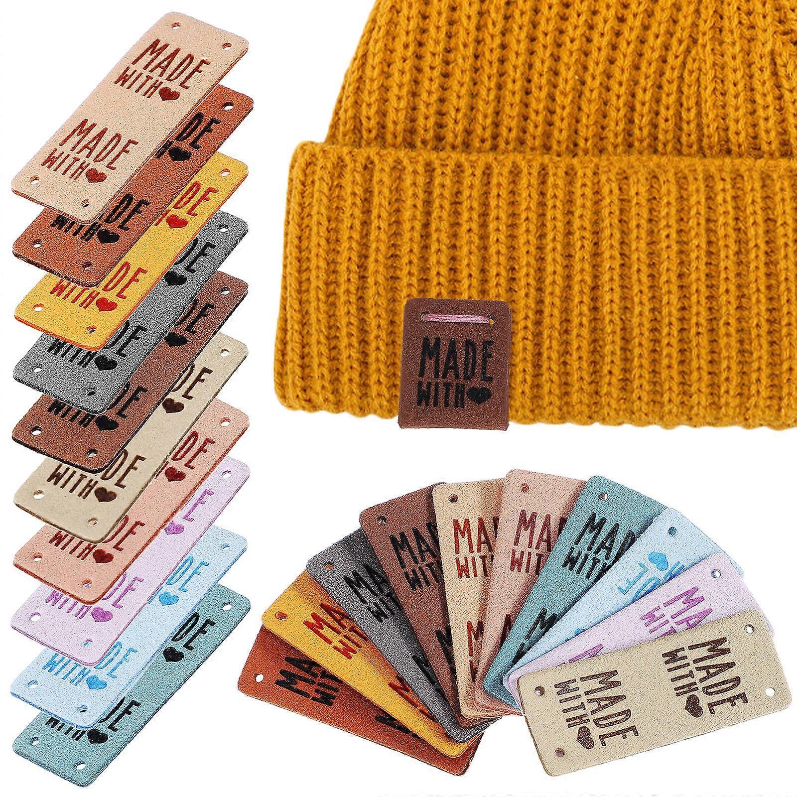 Knitting Labels For Handmade Items Made With Love Tags Unique Shape Durable Material 50Pcs Craft Projects
