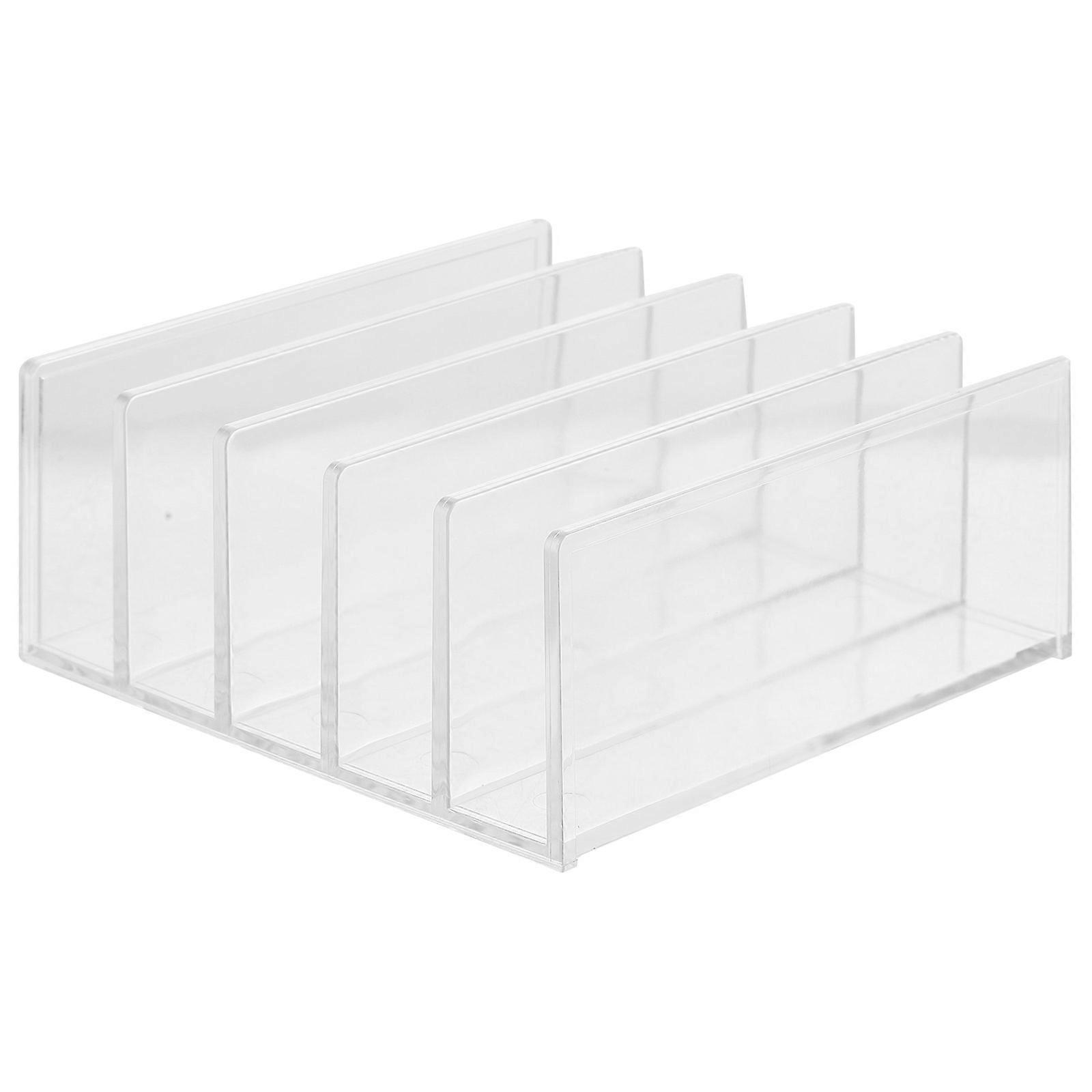 Transparent Acrylic Book Stand File Book End for Desktop Use