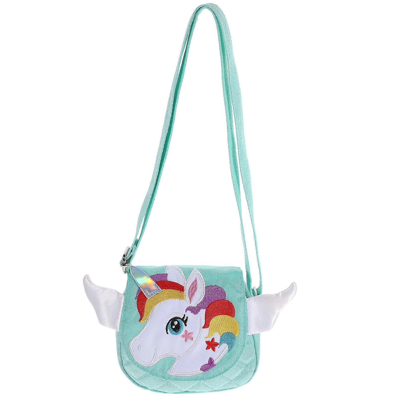 Children's Unicorn Patterned Handbag Cross Body Bag for Storage