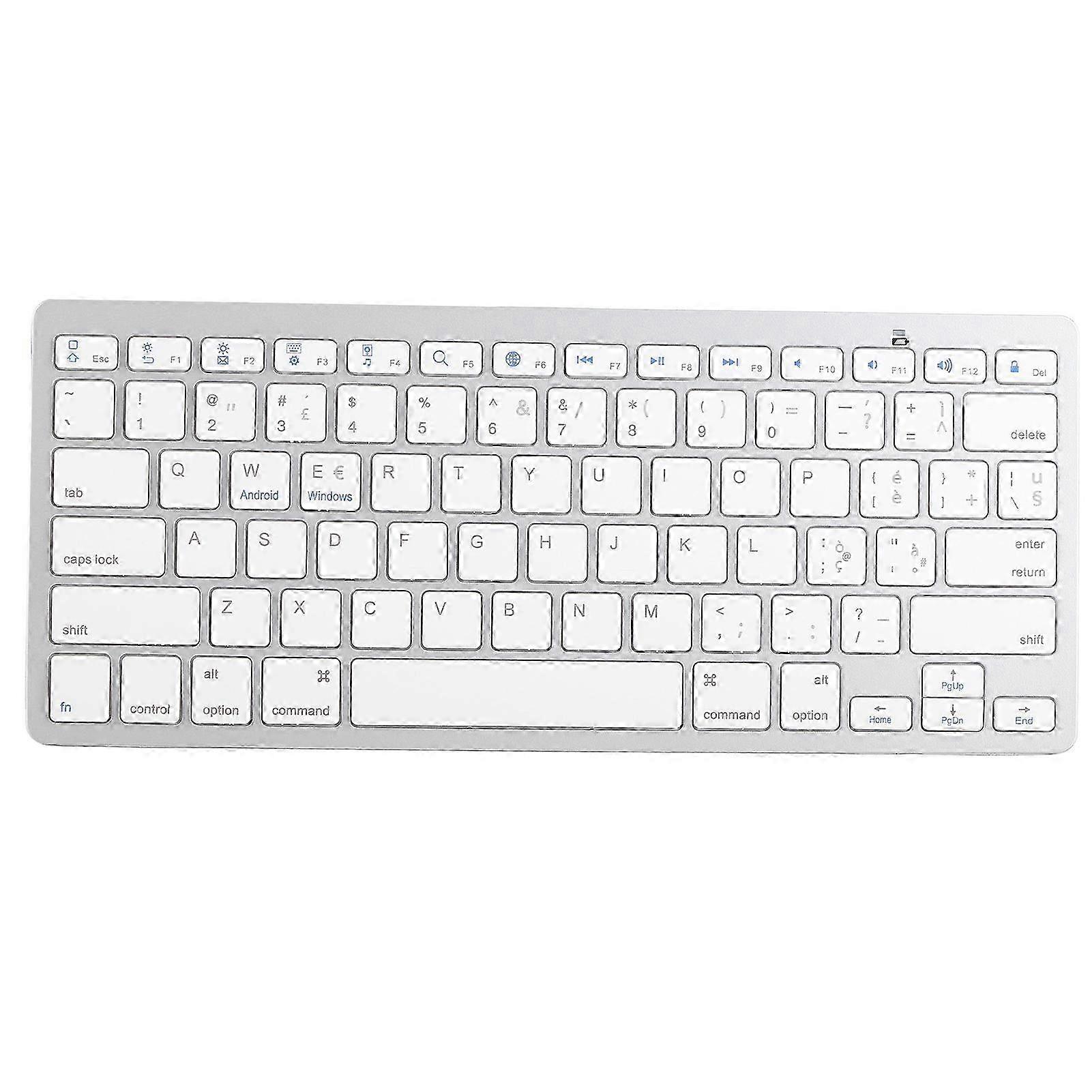 Wireless Bluetooth Keyboard Portable Compact Ultra Thin Bilingual Universal for PC Laptop 25-26
