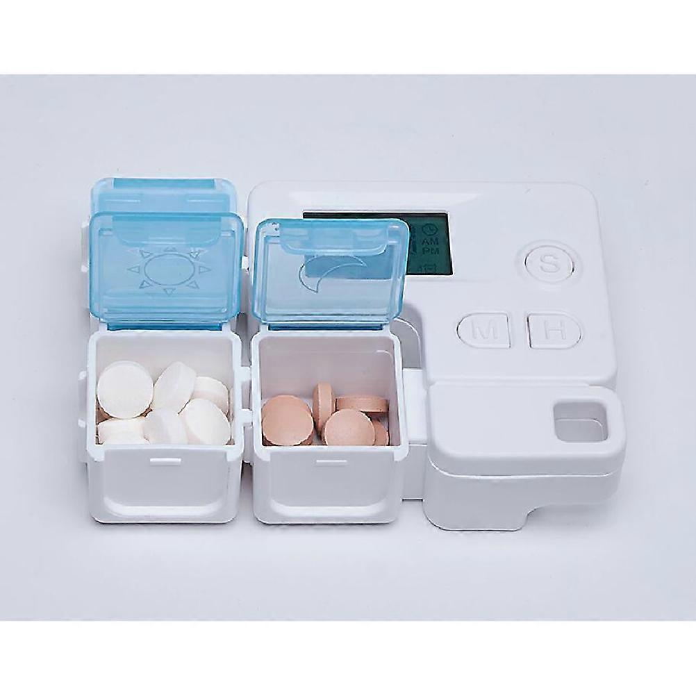 Smart Medicine Case for Storage 1Pcs Portable 3 Compartments with Timing Remind