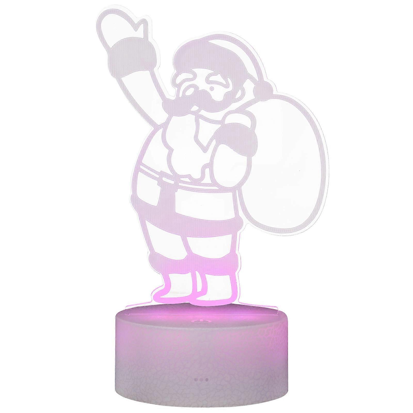 3D Night Light Santa Claus Design Lamp with LED