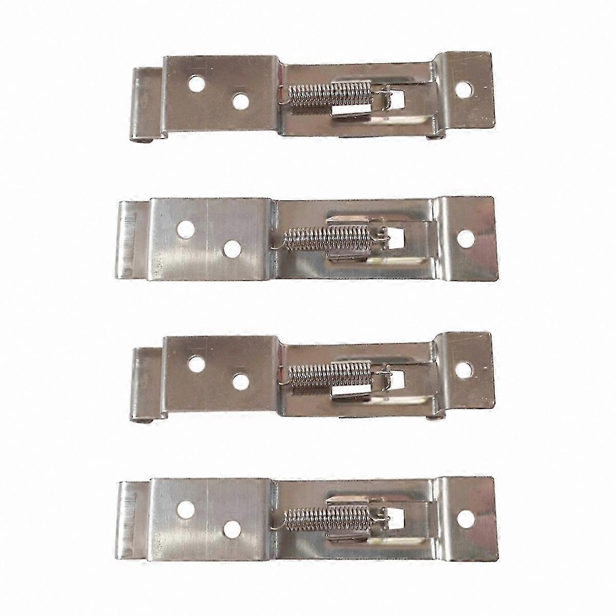 4-Pack Rectangular License Plate Bracket with Stainless Steel Clamps for Vehicles