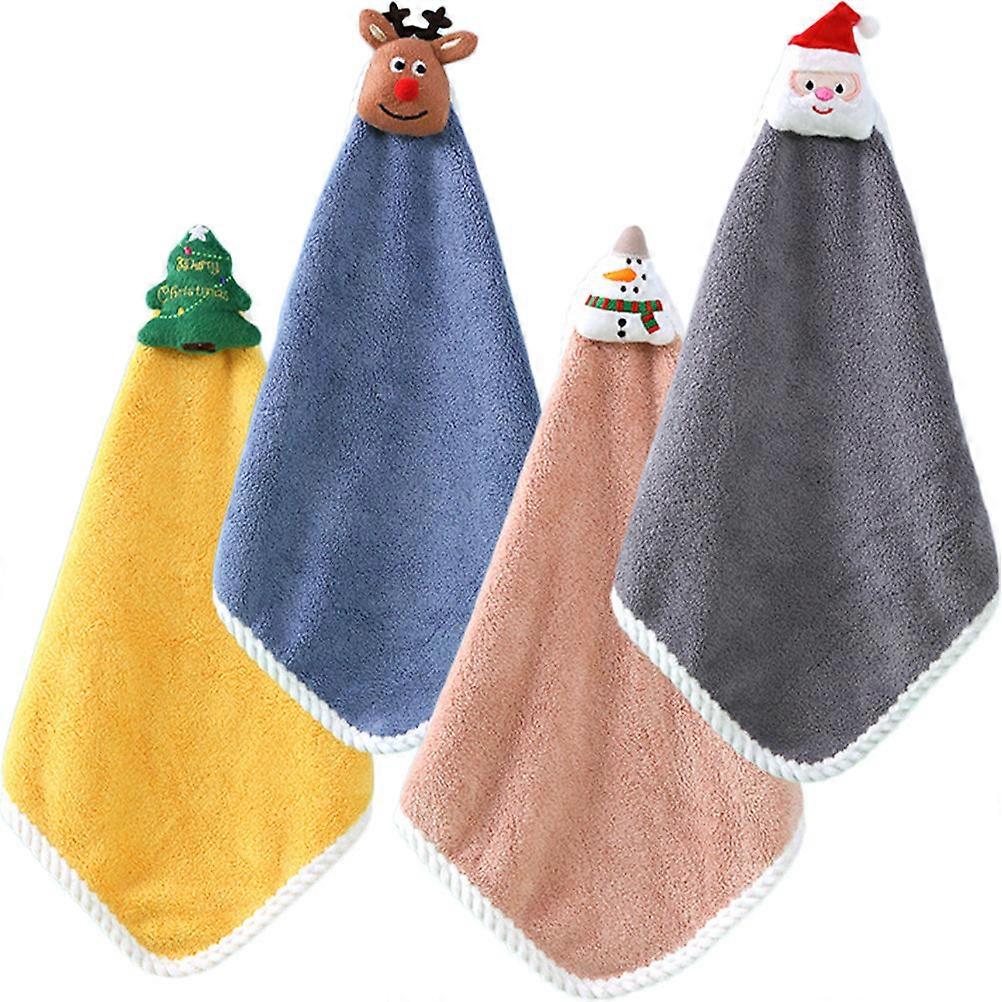 Absorbent Christmas Hand Towels for Kitchen Cleaning 12Pcs