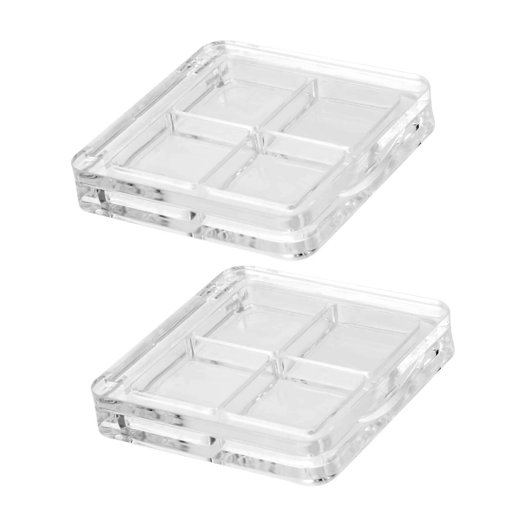 MERRYHAPY 4 Grids Empty Eyeshadow Palette, Refillable Makeup Organizer for DIY Compact Travel Use