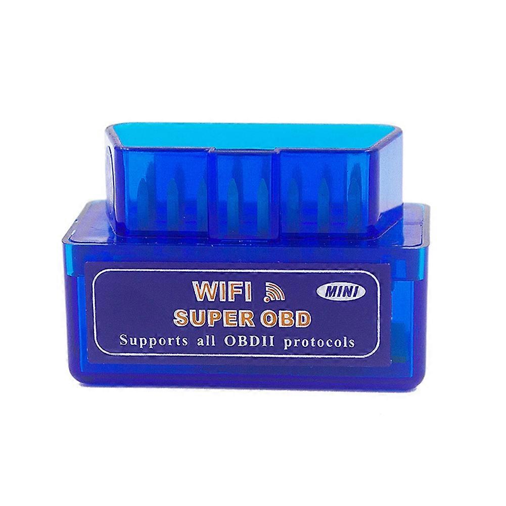 Mini Auto Code Reader Bluetooth-Compatible PIC18F25K80 Double PCB Car Scanner OBD2 ELM-327 1.5 BT/WIFI,Blue