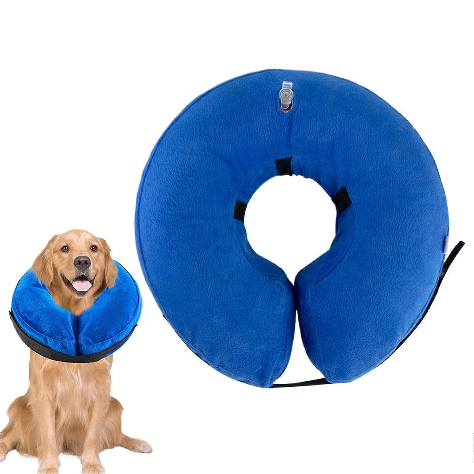 Inflatable Dog Cone for Post Surgery Recovery, Adjustable Soft Collar with Waterproof Cushion