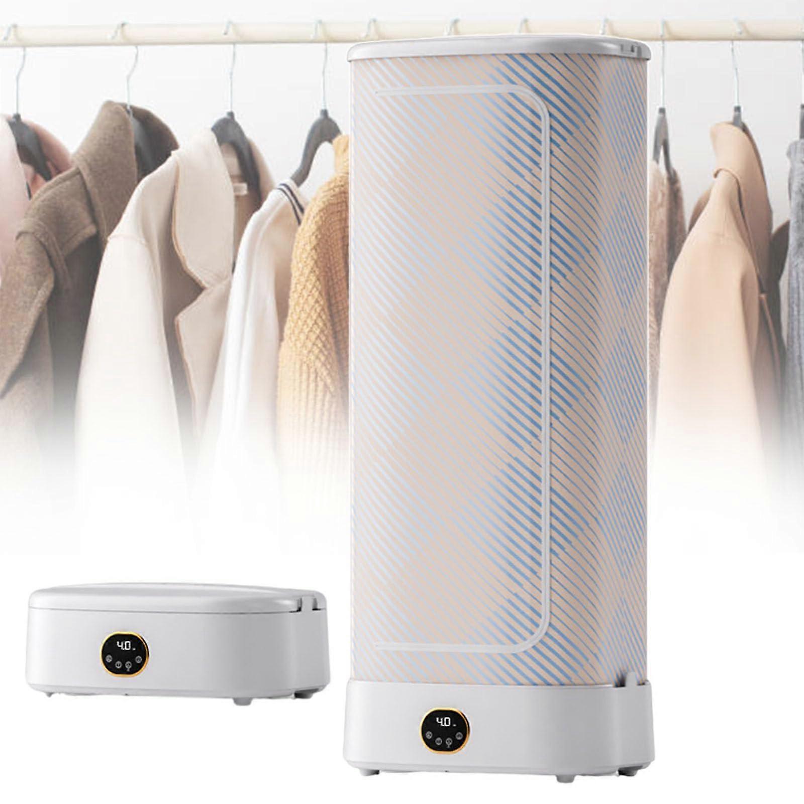 Portable Clothes Dryer with Quick Steam Drying, Collapsible Vertical Design, 240min Timer, Low Temp Care