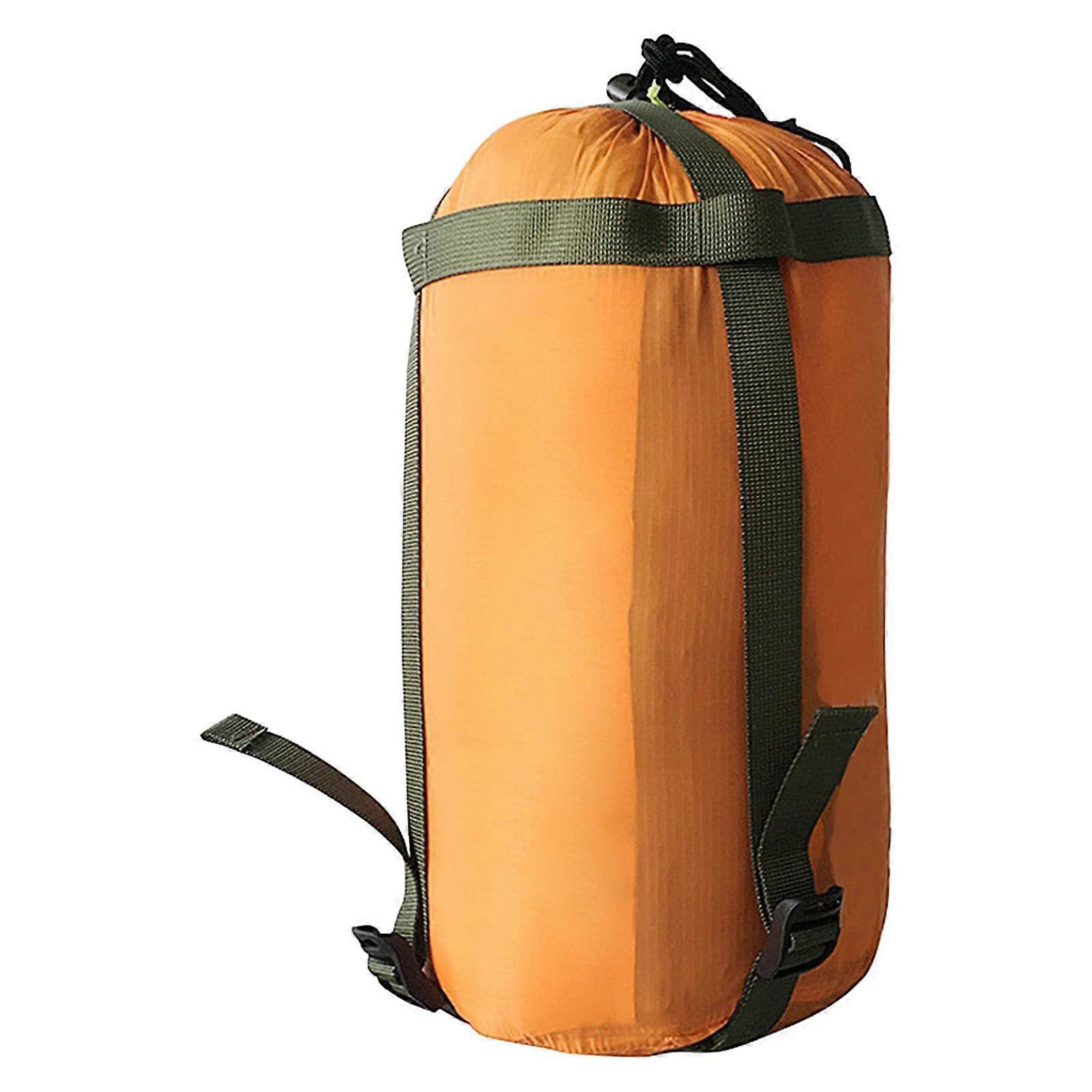 Waterproof Compression Sack for Sleeping Bag, Lightweight Backpacking Storage Bag, Nail Orange