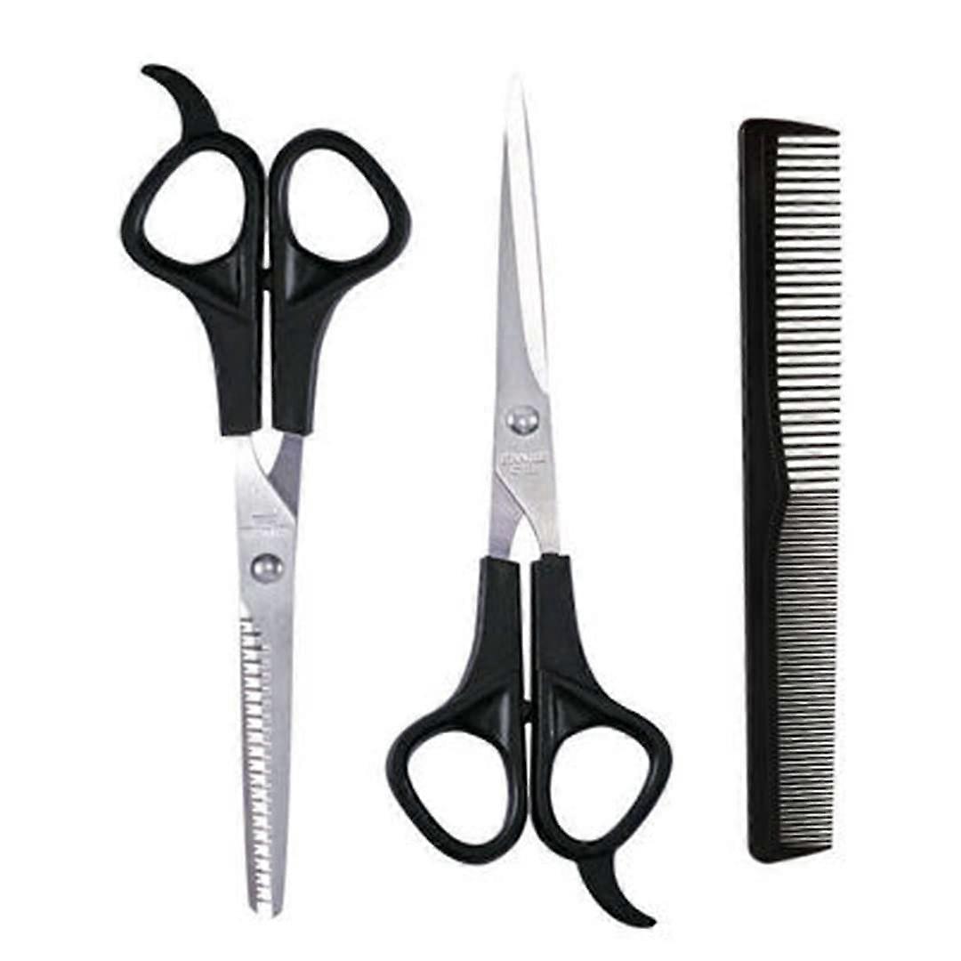 Professional 6 Inch Hair Thinning Scissors Set with Ergonomic Handle, 3PCS Barber Shears Kit