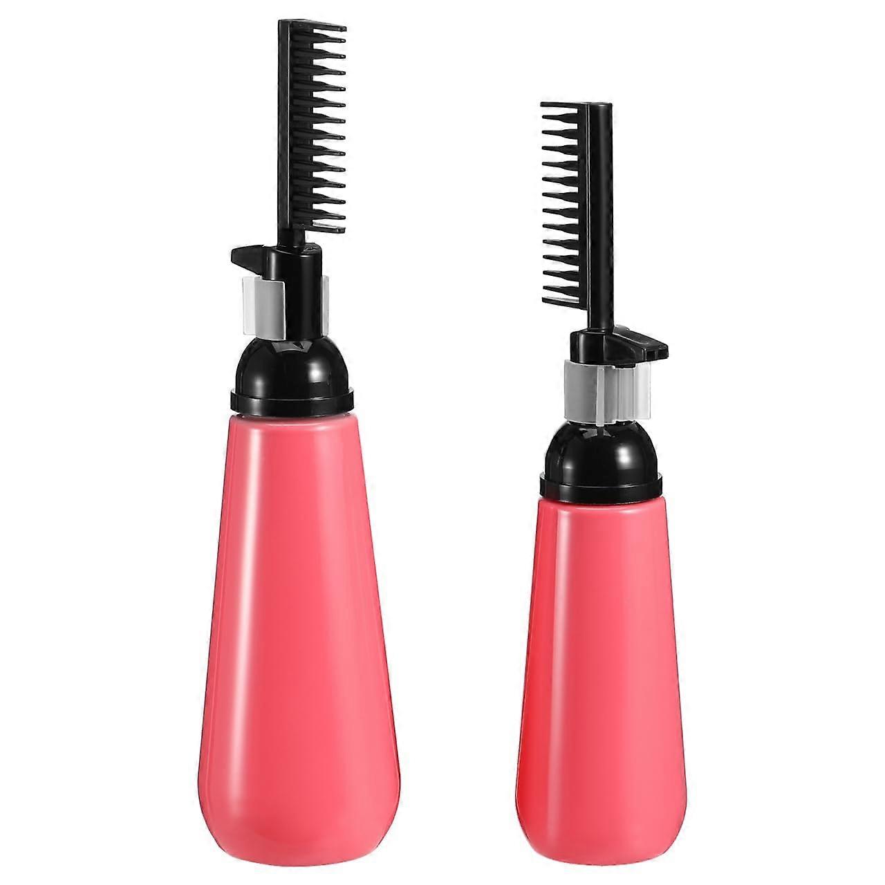 2pcs Hair Dye Applicator Bottle Set with Comb Tip for Precise Root Coloring, 130ml and 200ml