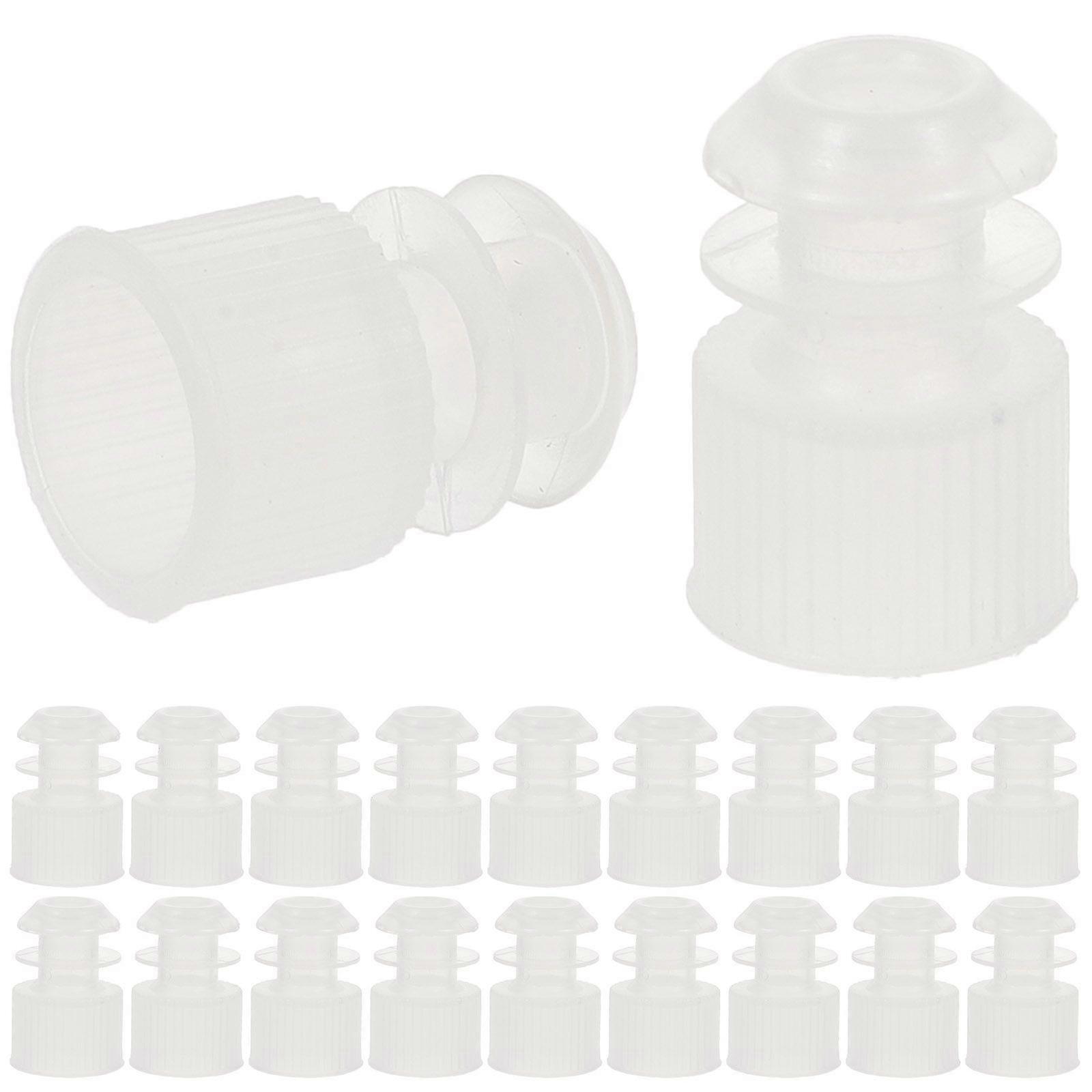 100pcs Plastic Plug Test Tube Plug Bottle Stopper 12mm Screw Sealing Plug
