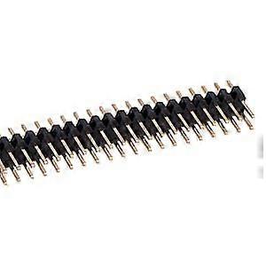 100 Pack 2.54mm Double Row Pin Header 40x2 Pins for PCB Soldering