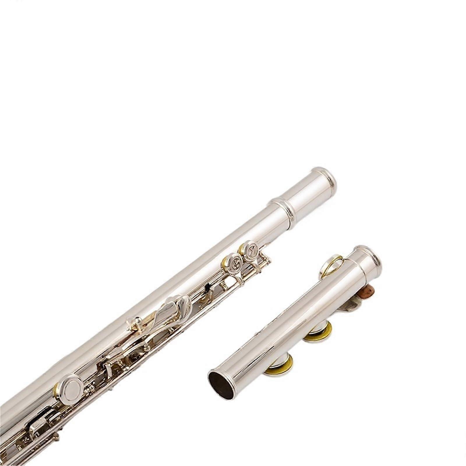 Silver Plated 16 Hole C Key Flute for Beginners with Bright Clear Tone and Consistent Projection