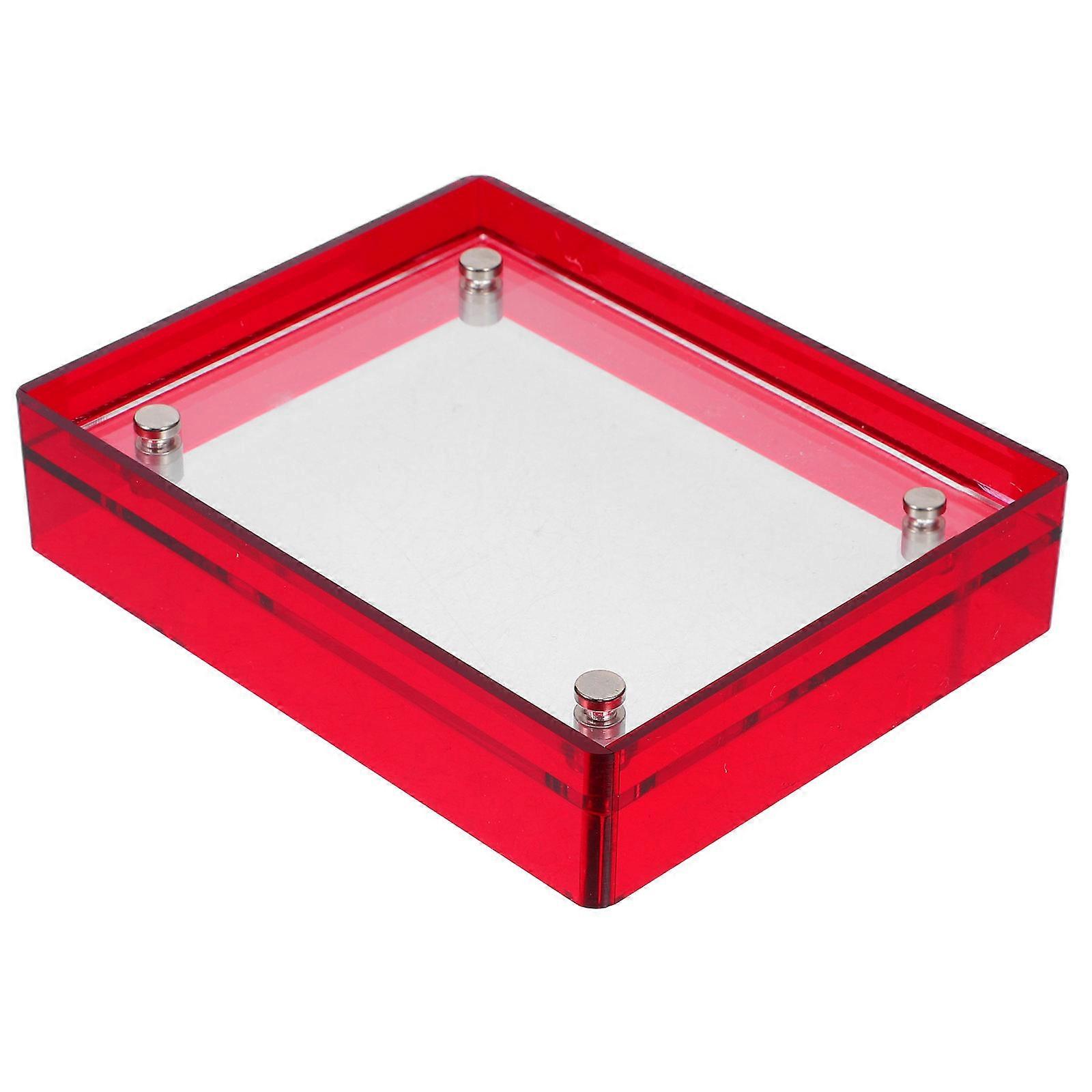 Desktop Acrylic Frames Floating Picture Frame Rectangular Shape Brown Color Wall Mounted Artwork Presentation 1PC