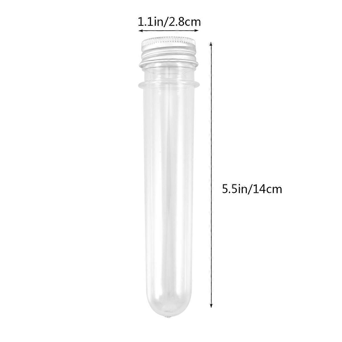 Clear Plastic Test Tubes for Holding Items with Caps 24Pcs Set