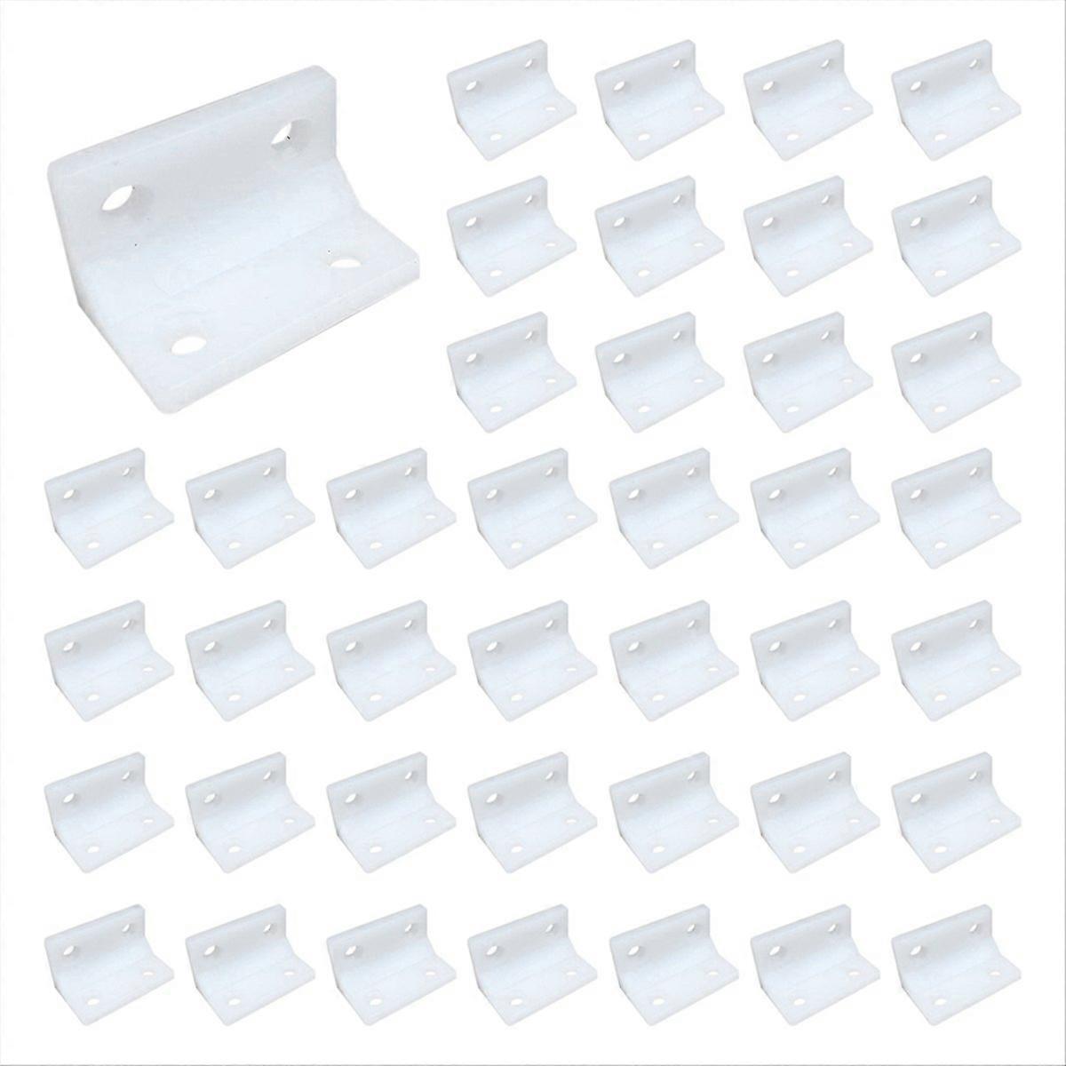 100pcs Four-Hole Corner Bracket Cabinet Shelf Support Plastic Bracket