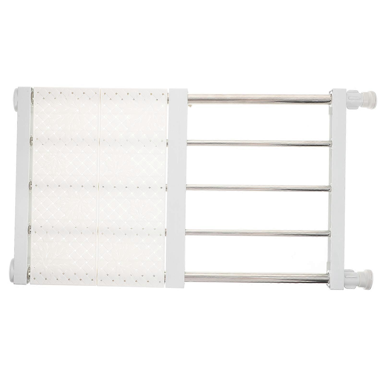 Retractable Rack Shelf Shelf Divider for Storage 1Set White Wardrobe Organizer