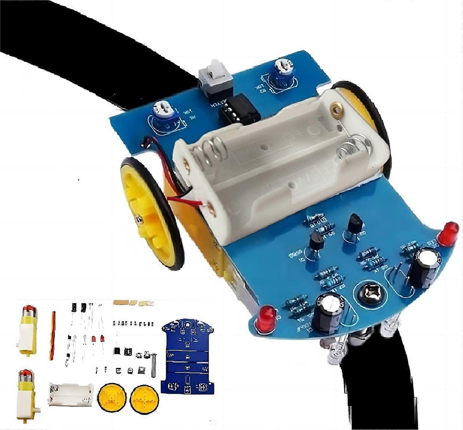DIY Electronic Kit Smart Tracking Robot Car BeginnerFriendly Soldering STEM Project D21
