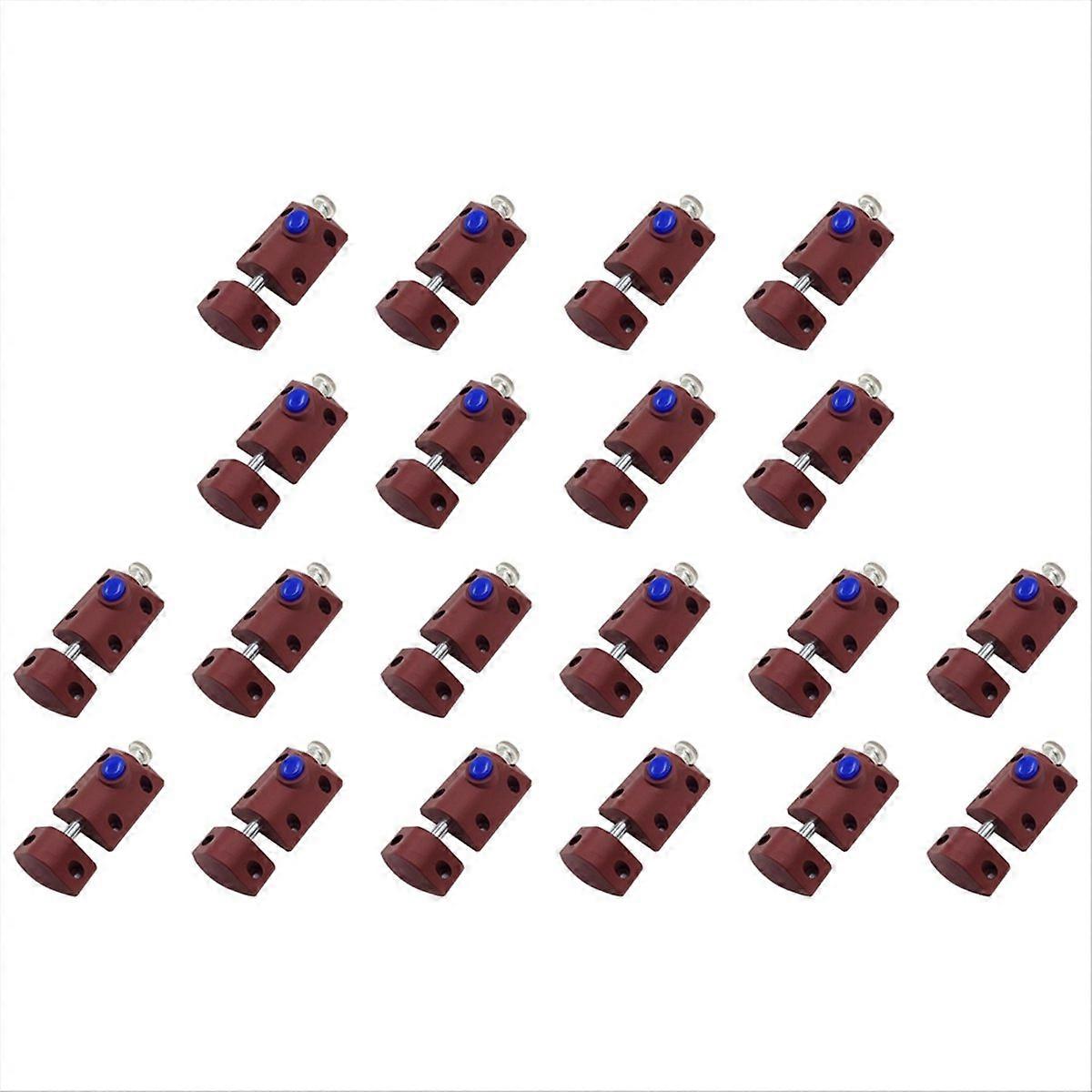 20Pcs Multi-Functional Cabinet Spring Latch Brown