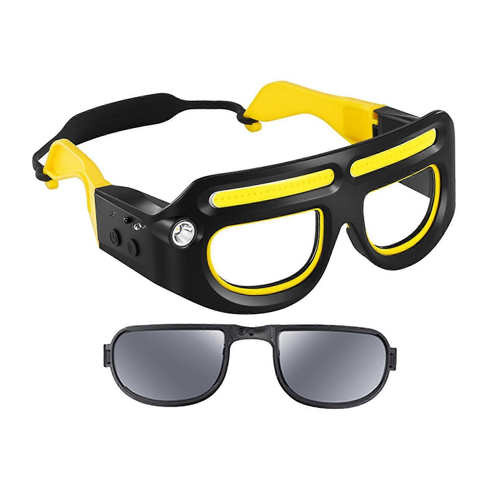 Glasses Headlight Adjustable Brightness Protection Light up Work Light