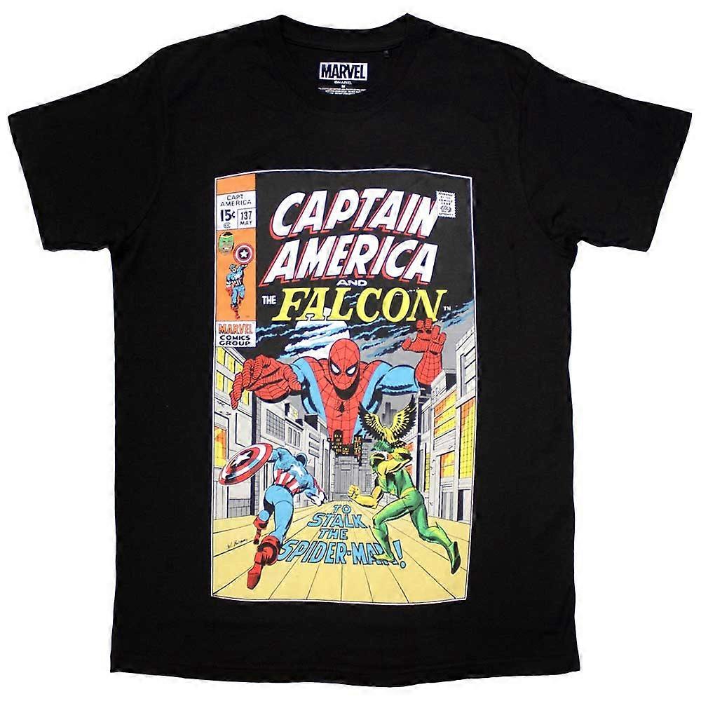 Captain America And Falcon Comic Cover Marvel T Shirt