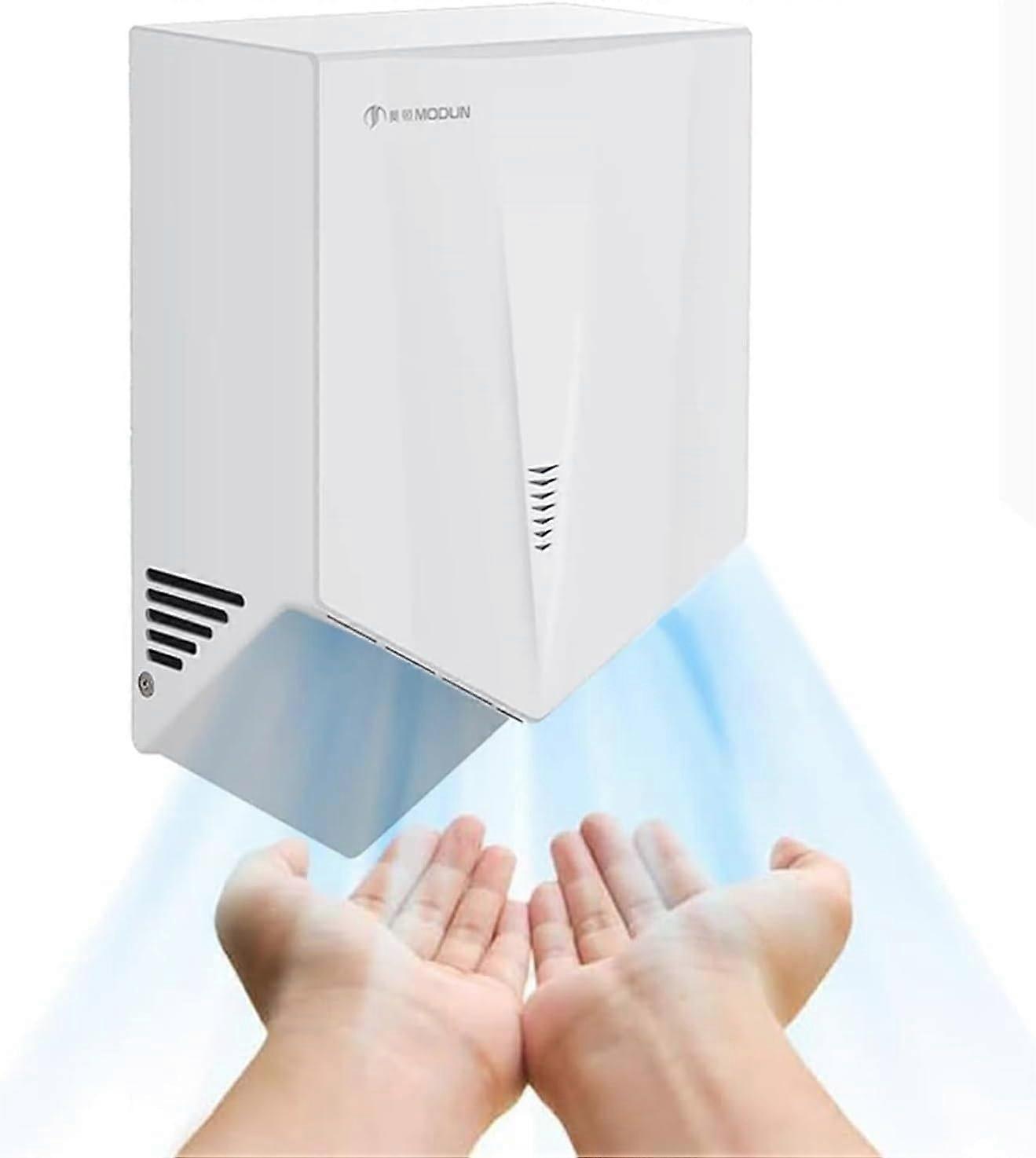 Automatic Hand Dryer 1500W Wall Mounted Electric Sensor Fast Drying White for Bathroom Kitchen