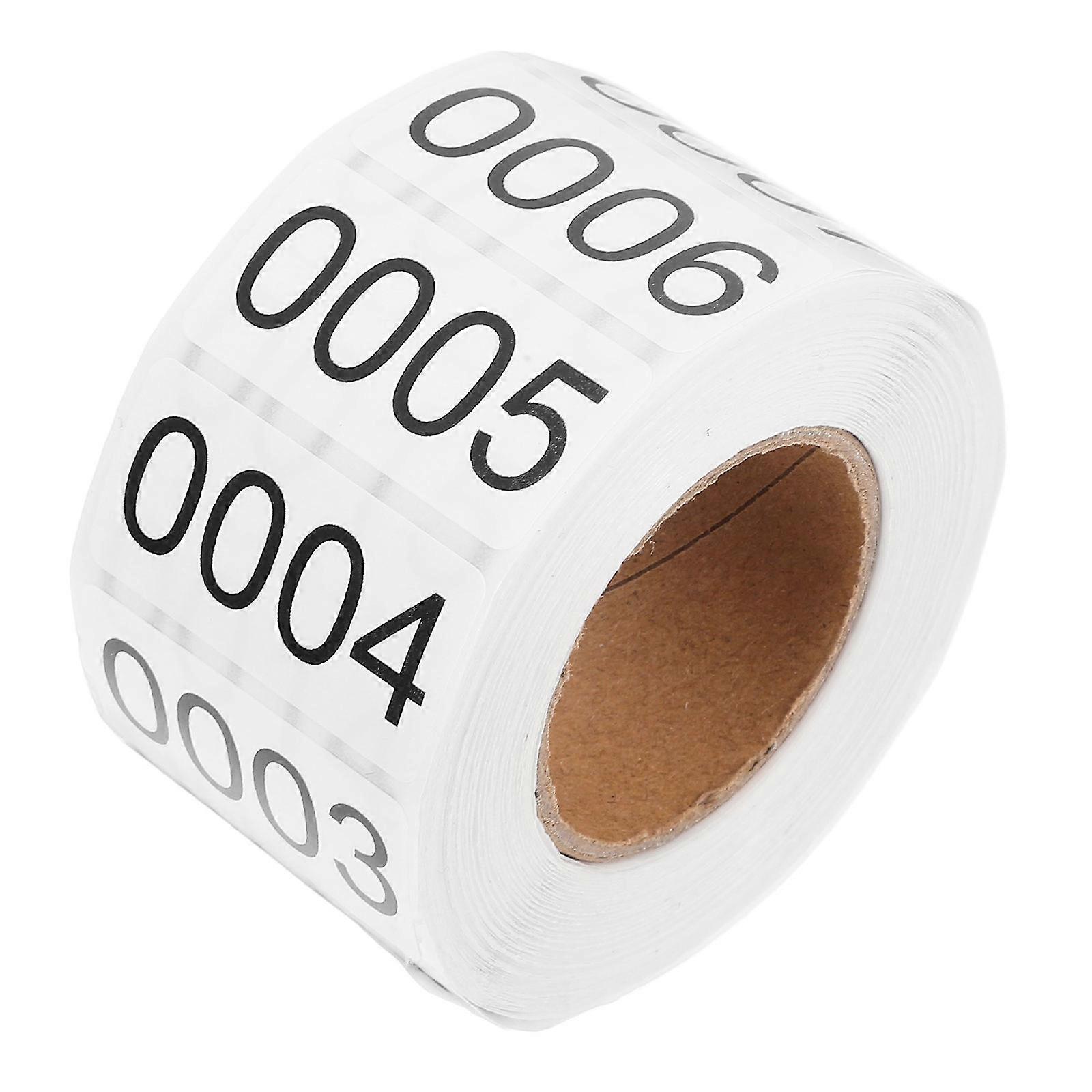 Adhesive Numbers Consecutive Number Labels for Inventory Use 5 Rolls