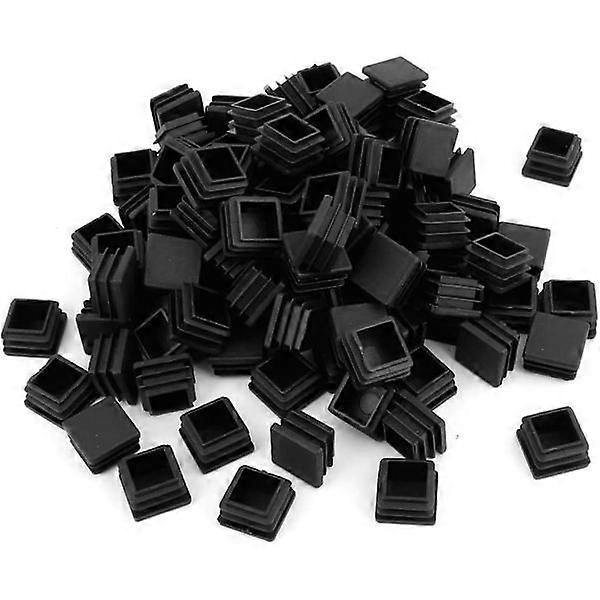 100-pack 1 inch square plastic plug, pipe end cap, durable Cha - Versatile and durable plugs.