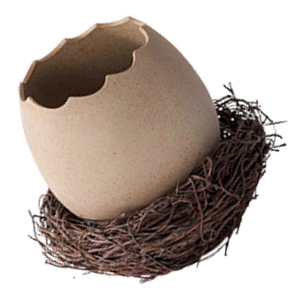 Ceramic Eggshell Vase for Decoration 3Sets with Bird Nest Design