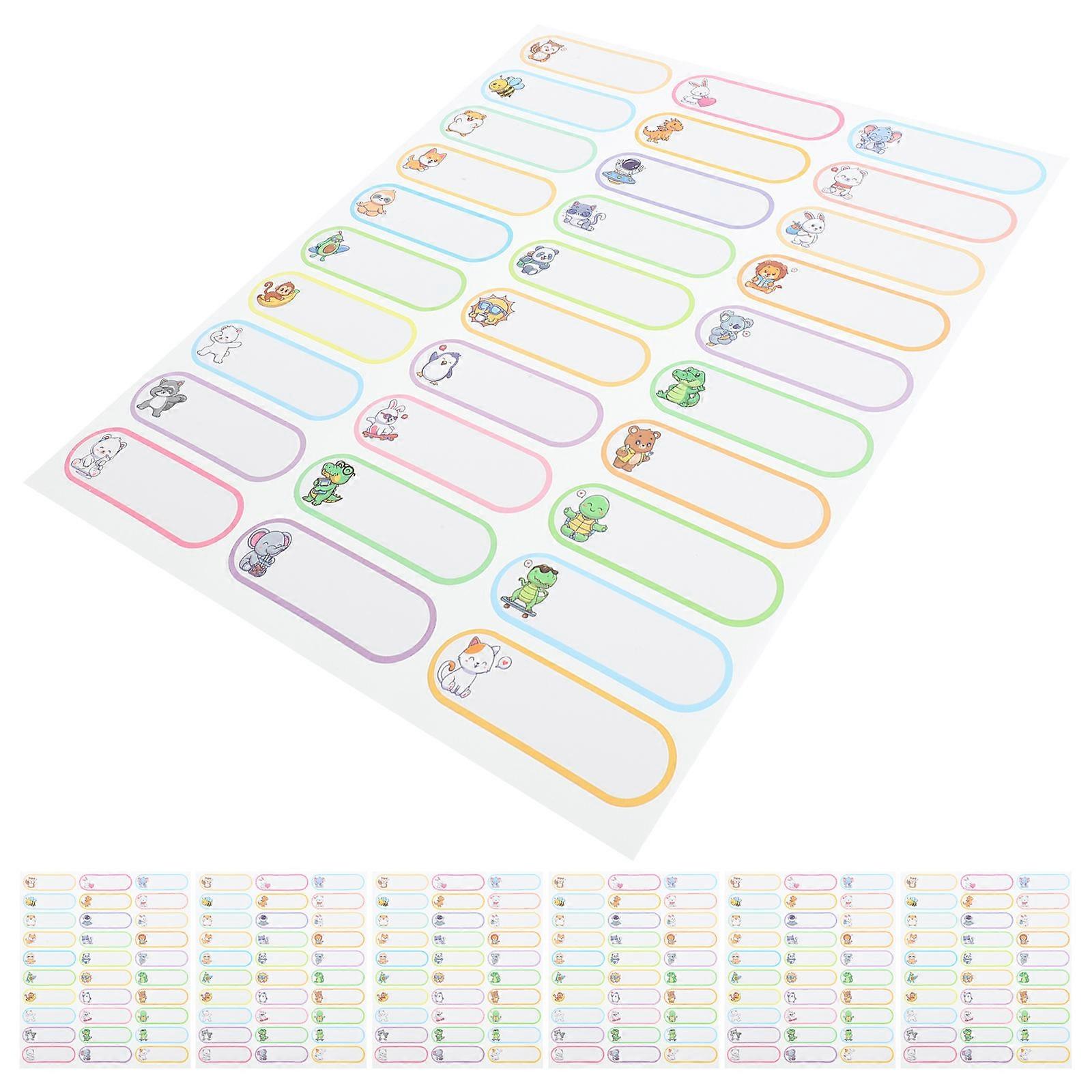 Name Tags Label Sticky Classification for DIY Use 10 Sheets Pack