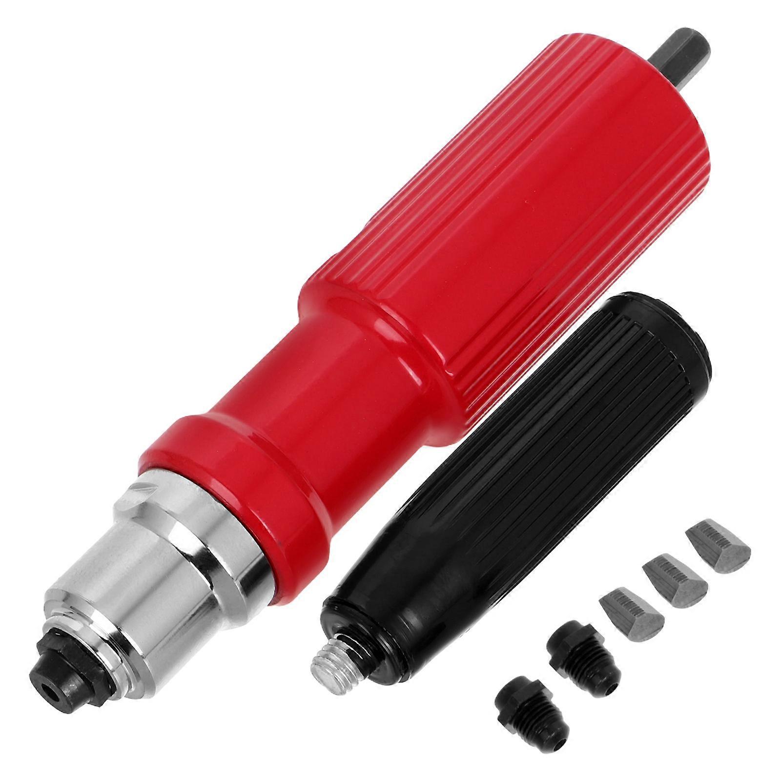 Right Angle Drill Attachment for Riveting with 2Pcs Cordless Tool