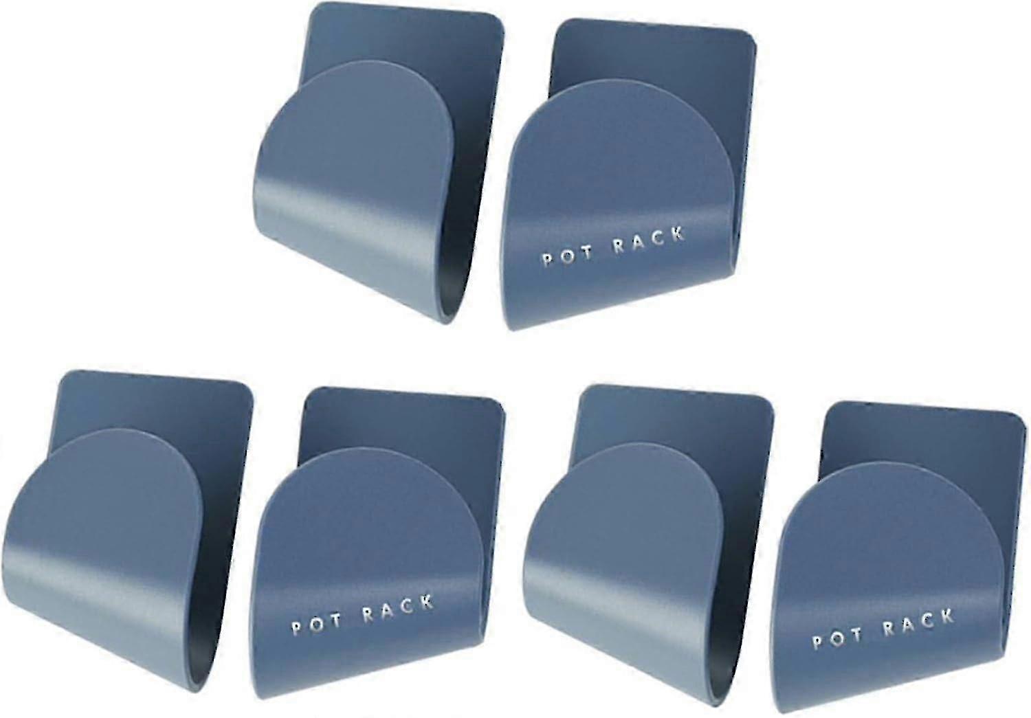 6 Pcs Pan Lid Storage Rack, Wall Mount, ABS, Space Saving Kitchen Holder