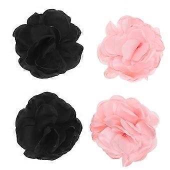 2 Pairs Flower Shoe Clips: Removable Diy Flower Shoe Clips For Women - High Heel Accessories Sandal Embellishments Decorative Buckles