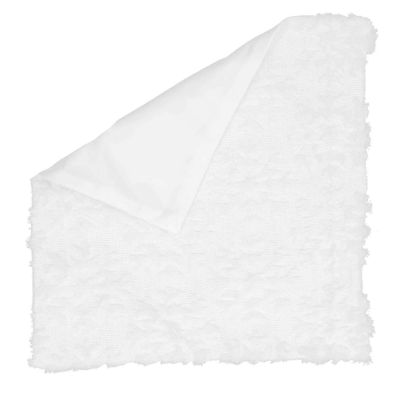 Cushion Cover Plush Pillowcase for Sofa Use 3Pcs White Soft Throw Case