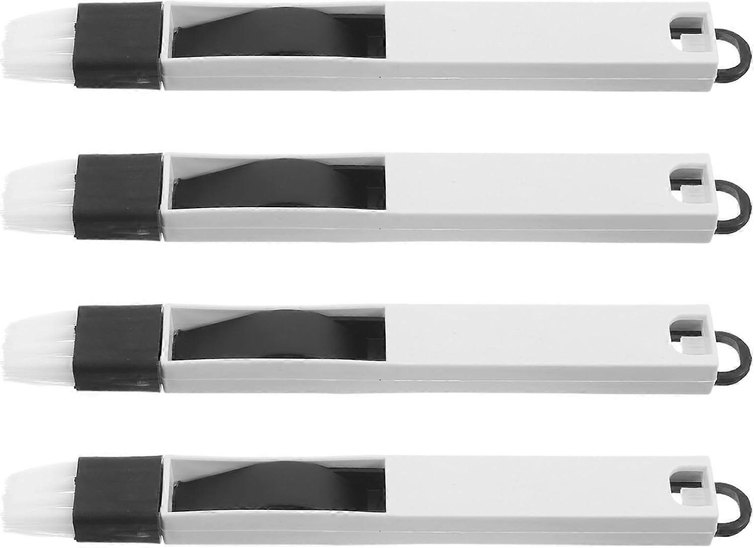 4-piece solid plastic window sill cleaning brush set