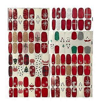 Nagelstickers Kerstmanicure Stickers voor Dames Set van 24 vellen