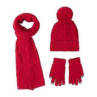 Autumn And Winter European And American Knitted Pompom Hats Women Winter Knitted Warm Nature Fur Pom Pom Hat Scarf New