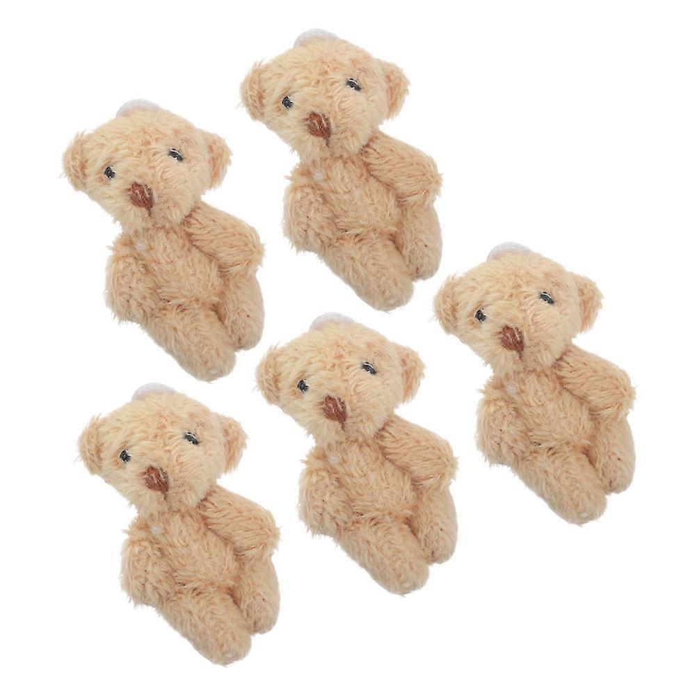 Ensemble de 5 mini peluches décoratives kaki