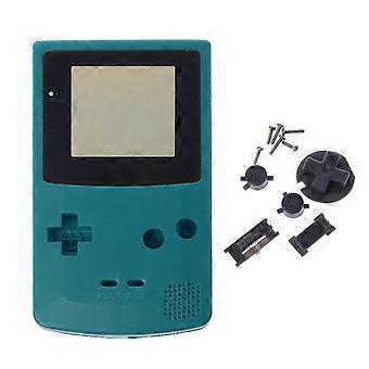 Coque de remplacement complète compatible avec Gameboy Color GBC, couvercle de protection en plastique avec boutons et vis