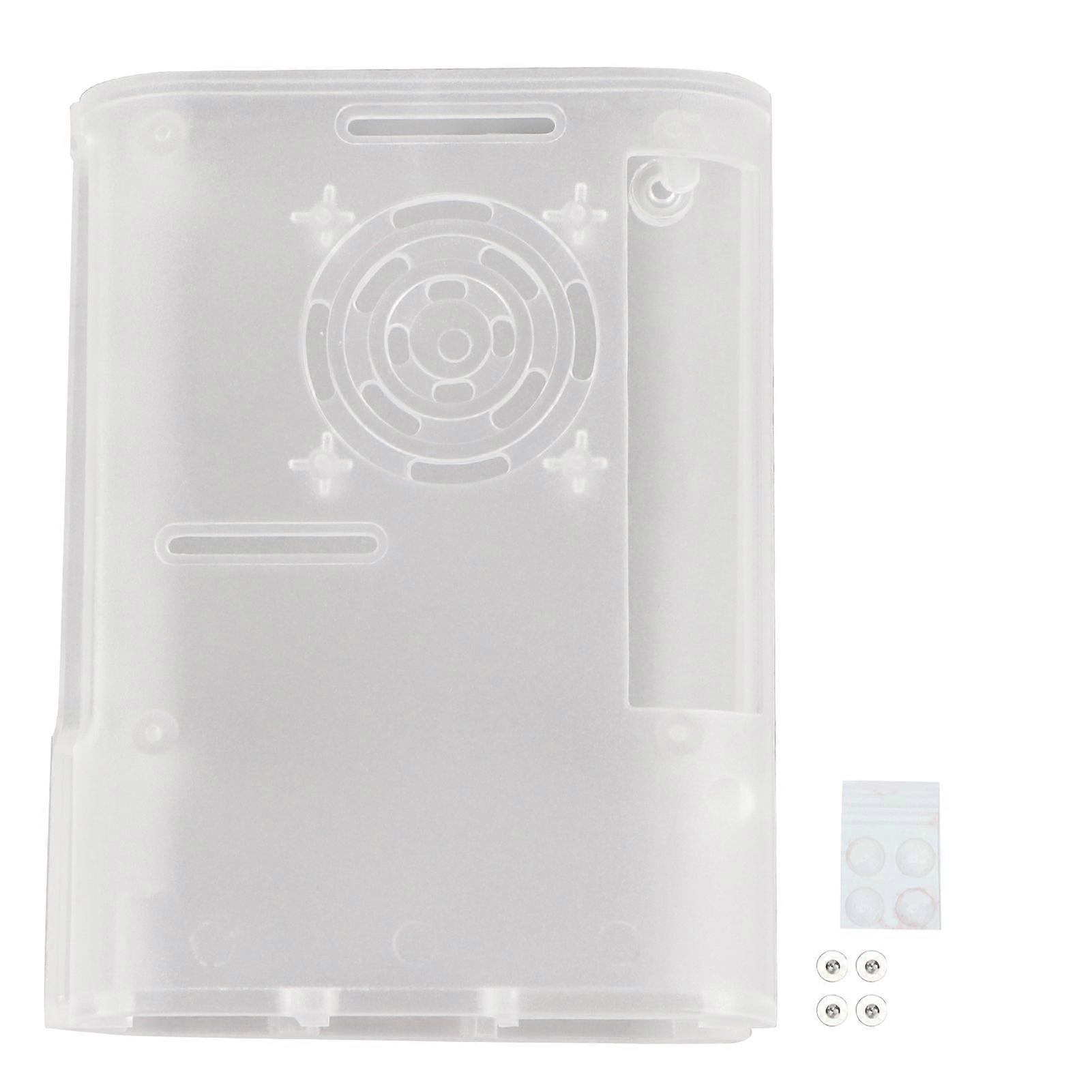 Enclosure for Raspberry Pi 4 Model B ABS Case Microcomputer Cooling Shell with Non Slip Mat