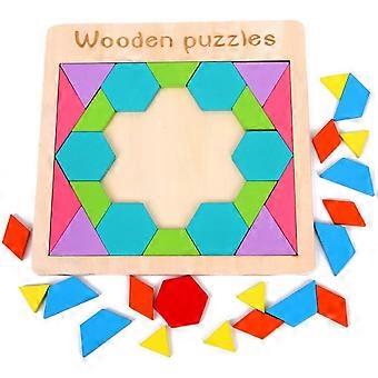 Geometryczny Tangram Block Układanka Puzzle Kolor Poznanie Edukacja Zabawka