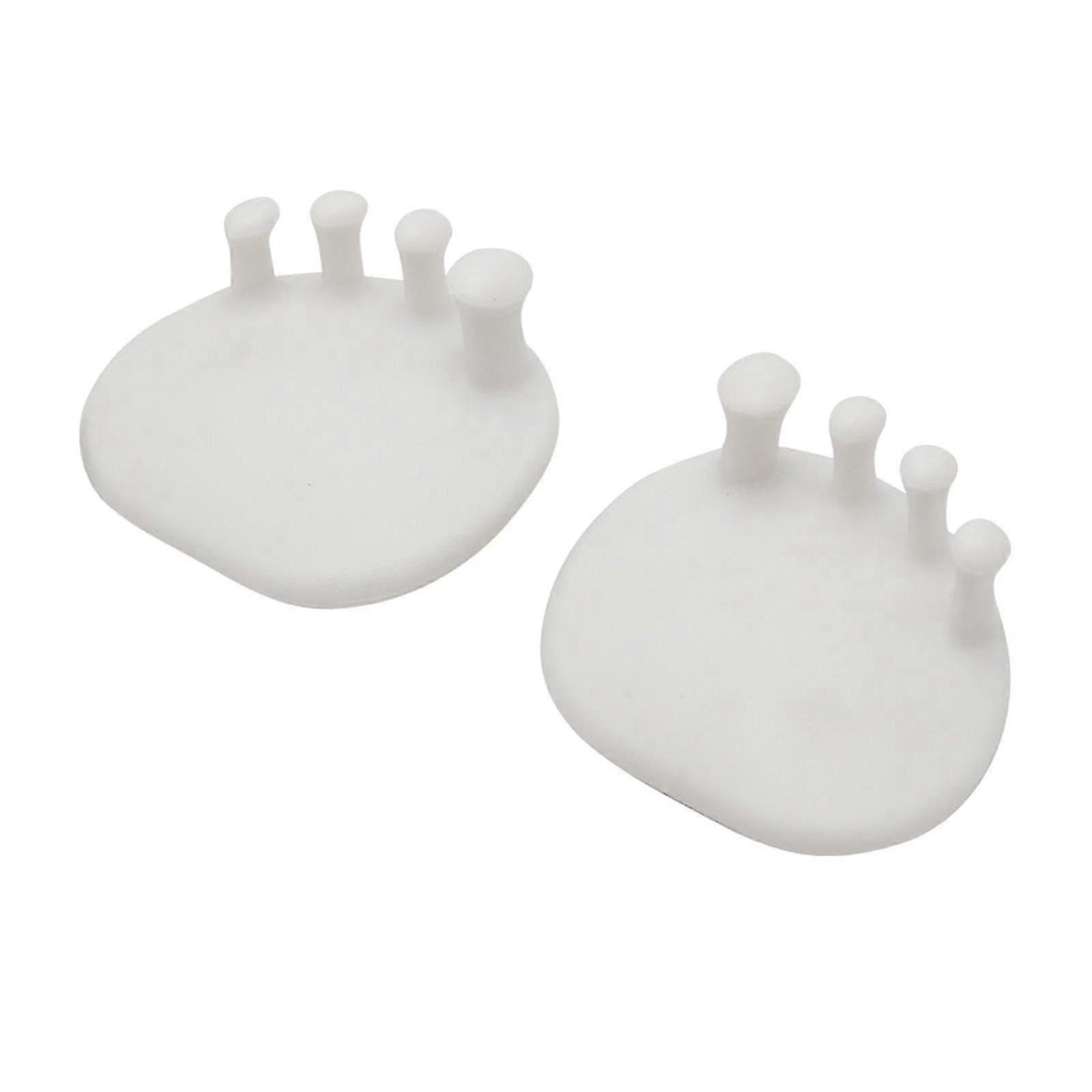 2x Toe Separators Universal Size for Correct Bunions Overlapping Toes  white