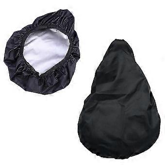 2 PCs impermeable cubierta de asiento de bicicleta protectora resistente al agua cubierta de sillín de bicicleta