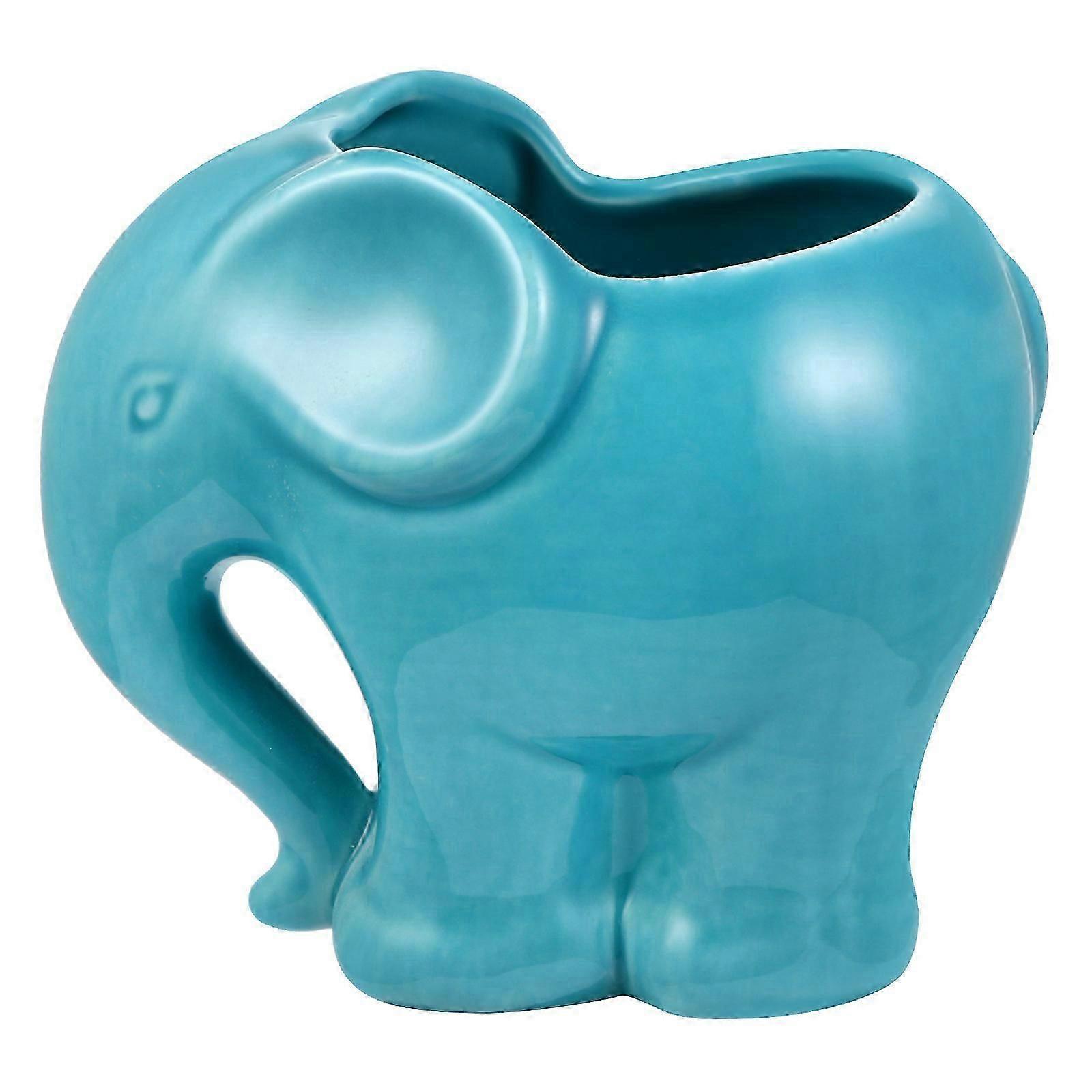 Ceramic Elephant Shape Succulent Planter for Decoration